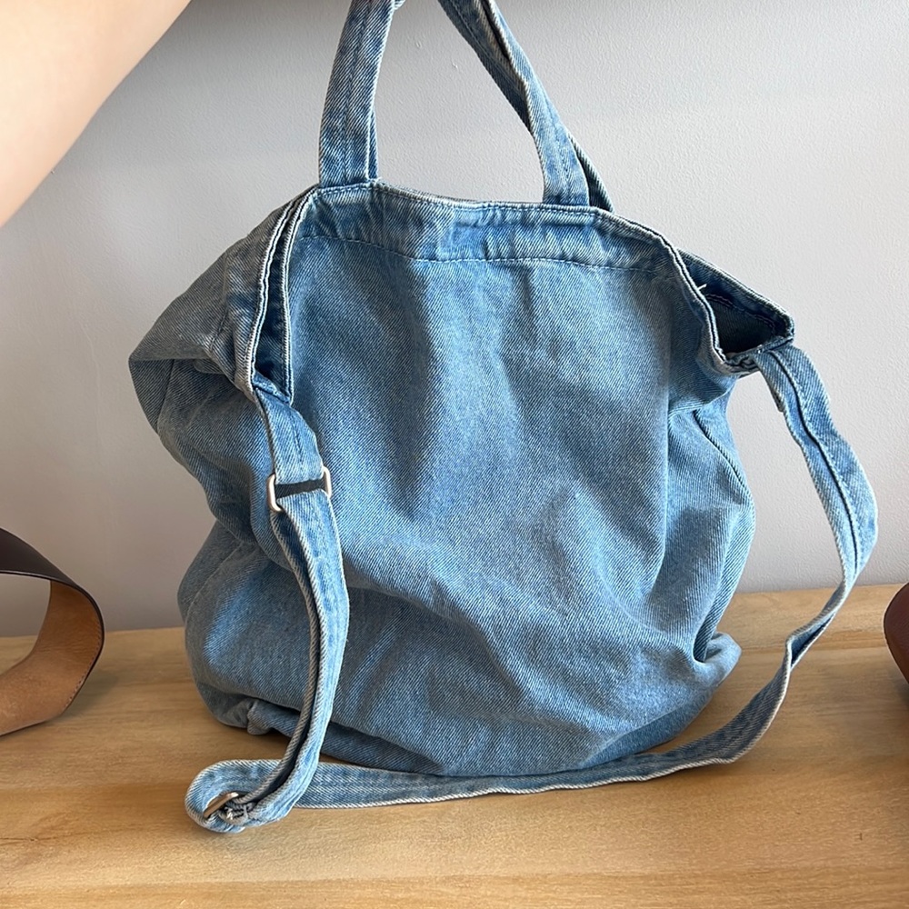 Denim tote bag